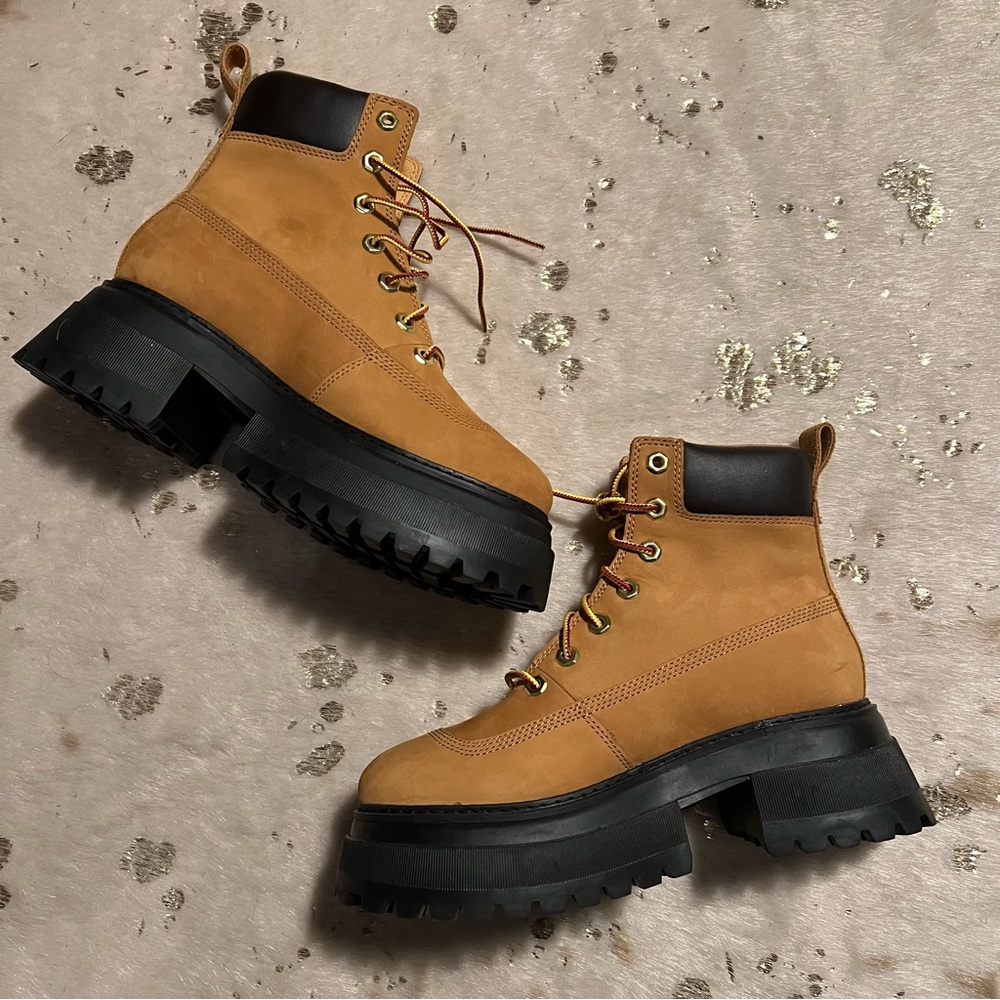 NEW Timberland 7 Sky 6” Brown Leather Lace Up Boots - Picture 6 of 6